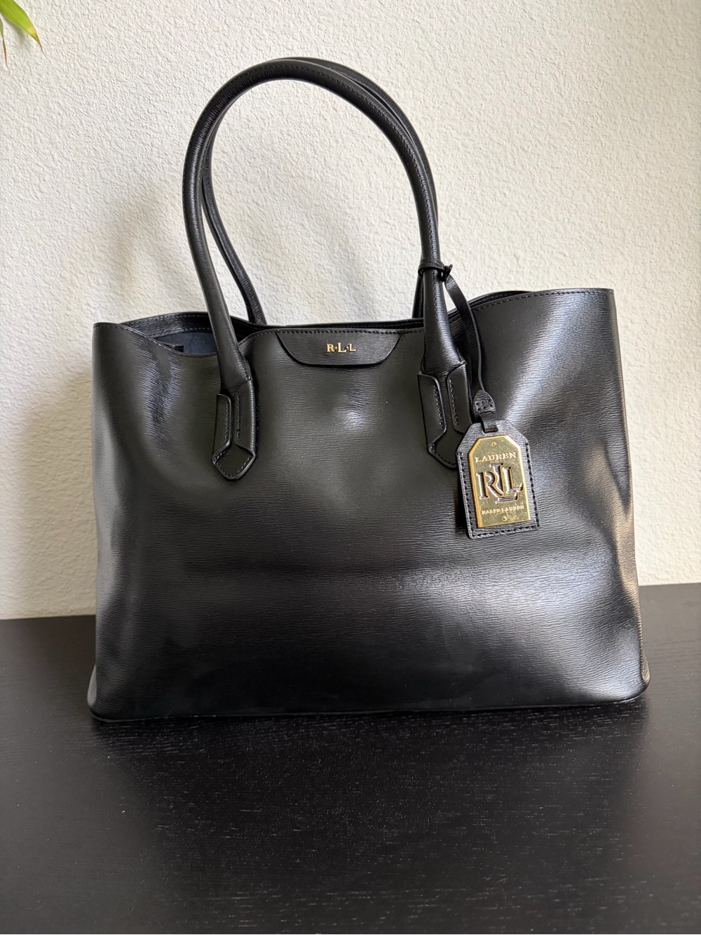 Lauren Ralph Lauren Tate City Tote Leather Bag
